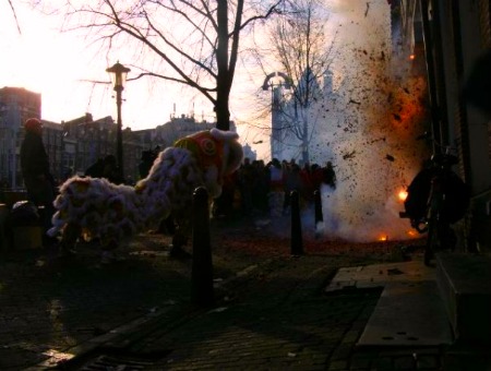 Chinese New year Nieuwmarkt Amsterdam