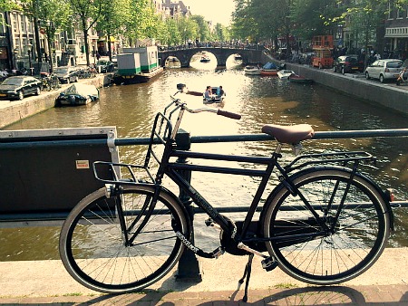 Amsterdam Canal with Dutch bike
