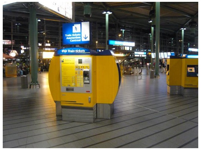 Arrival Hall Schipol Airport , Train Ticket Machines